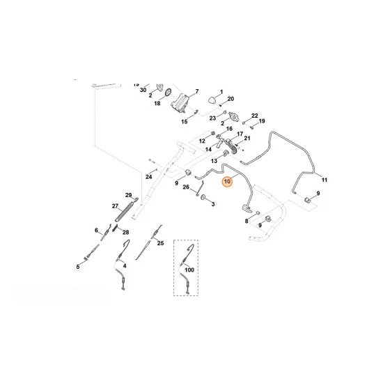Stihl  Dźwignia włączająca 6374 764 0200